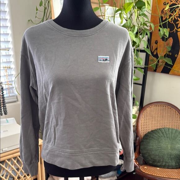 Patagonia Light Gray Crewneck Sweatshirt - Picture 1 of 4